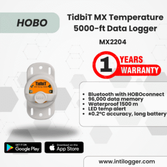 HOBO Alat Perekam Data TidbiT MX Temperature 5000-ft Data Logger MX2204