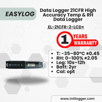 EasyLog Alat Perekam Data Suhu Dan Kelembaban Udara Data Logger EL-21CFR-2-LCD+