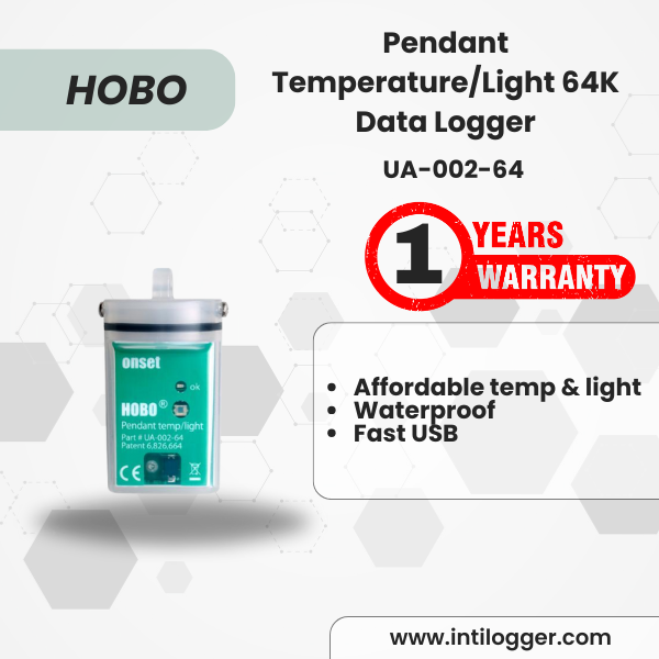 MX20L-04 • MX20L-01 • MX20L-02 (22) HOBO Alat Perekam Data Pencatat Data Suhu dan Intensitas Cahaya 64K Model Gantungan Pendant Temperature/Light 64K Data Logger UA-002-64