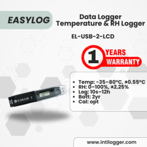 EasyLog Alat Perekam Data Suhu Dan Kelembaban Udara Data Logger EL-USB-2-LCD+