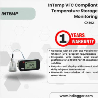 InTemp VFC Compliant Temperature Storage Monitoring Alat Perekam Data Suhu