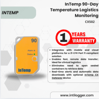 InTemp Alat Pengukur Data Suhu 90-Day Temperature Logistics Monitoring CX502
