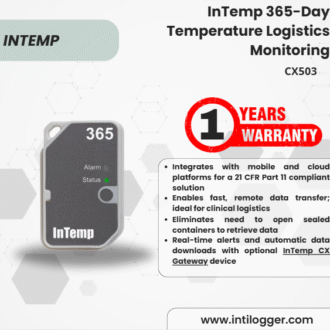 CX503 InTemp Alat Perekam Data Suhu 365-Day Temperature Logistics Monitoring