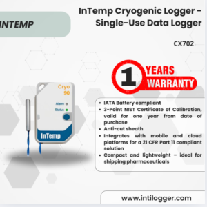 InTemp Alat Perekam Data Suhu Cryogenic Logger - Single-Use Data Logger CX702