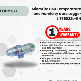 Fourtec Alat Perekam Data Suhu Data Logger MicroLite USB Temperature and Humidity data Logger LITE5032L-RH
