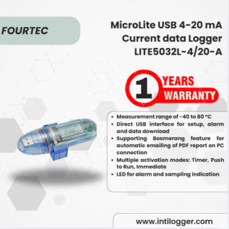 Fourtec Alat Perekam Data Suhu Data Logger MicroLite USB 4-20 mA Current data Logger LITE5032L-4/20-A