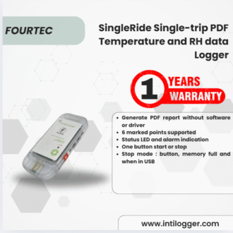 Fourtec Alat Perekam Data Suhu Data Logger SingleRide Single-trip PDF Temperature and RH data Logger SingleRide RH+Temp PDF