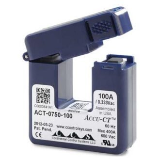 HOBO Sensor Arus AC 100 Amp – Accu-CT Split-Core dengan Output 333 mV 100 Amp Accu-CT Split-Core Current Transformer 333mV Sensor T-ACT-0750-100