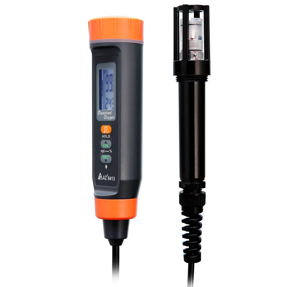 AZ Instrument Alat Perekam Data Dissolved Oxygen Pen with long cable probe 8413 AZ NEW ( Pena Oksigen Terlarut dengan probe kabel panjang ) - Gambar 3