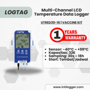 LogTag Alat Perekam Data Suhu Data Logger UTRED30-16 | VACCINE KIT