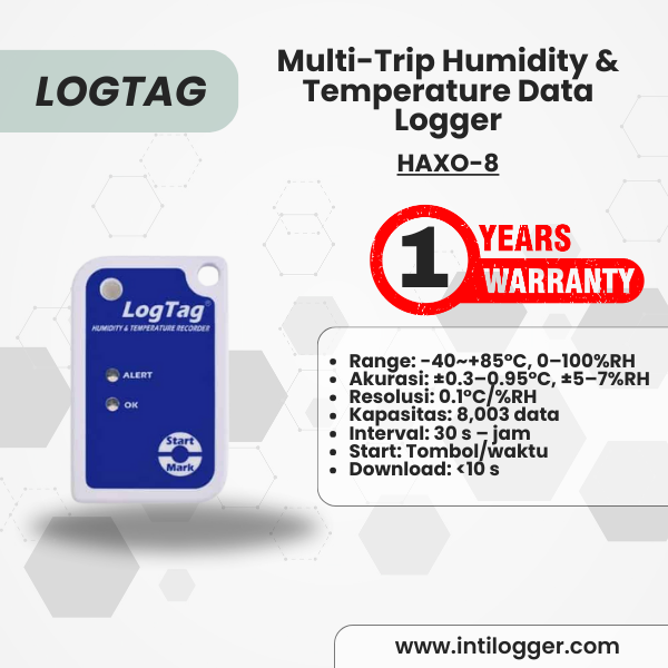 LogTag Alat Perekam Data Suhu Data Logger HAXO-8