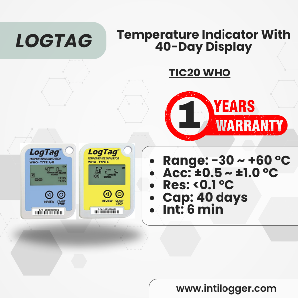 LogTag Alat Perekam Data Suhu Data Logger TIC20 WHO