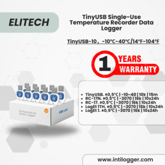 Elitech Alat Perekam Data TinyUSB Data Logger Suhu Sekali Pakai -10℃~40℃