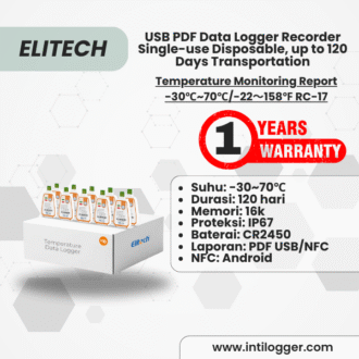 Elitech Alat Perekam Data RC-17 USB Data Logger Suhu Sekali Pakai -30℃~70℃