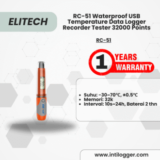 Elitech Alat Perekam Data RC-51 USB Waterproof Temperature Data Logger – Perekam Suhu 32.000 Titik