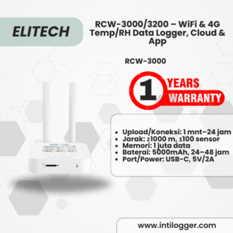 Elitech Alat Perekam Data RCW-3000 & RCW-3200 WiFi 4G Wireless Temperature Humidity Data Logger & Transceiver Monitor System dengan Cloud Storage dan Aplikasi Mobile