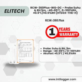 Elitech RCW-360Plus-WG-DC 【One Ultra-Low Temperature Probe】Probe Length: 3m(9.9ft). Measuring Range: -200~150℃(-328~302℉), Accuracy: ±0.5℃(0.9℉), PT100IIC-TLE-H