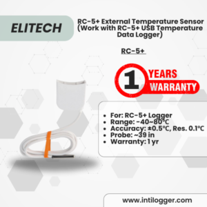 Elitech Alat Perekam Data RC-5+ Sensor Suhu Eksternal (Kompatibel dengan Data Logger Suhu USB RC-5+)