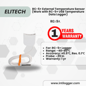 Elitech Alat Perekam Data RC-5+ Sensor Suhu Eksternal (Kompatibel dengan Data Logger Suhu USB RC-5+)