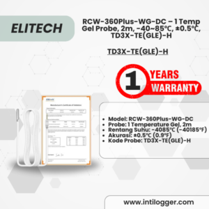 Elitech RCW-360Plus-WG-DC 【One Temperature Gel Probe】Probe Length: 2m(6.6ft). Measuring Range: -40~85℃(-40~185℉), Accuracy: ±0.5℃(0.9℉), TD3X-TE(GLE)-H