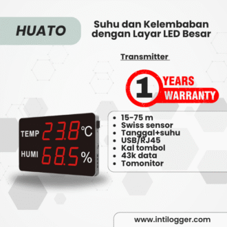 Transmitter **Suhu dan Kelembaban dengan Layar LED Besar**