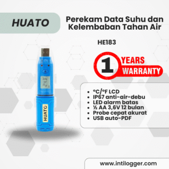 HE183 Perekam Data Suhu dan Kelembaban Tahan Air