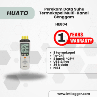 HE804 Perekam Data Suhu Termokopel Multi-Kanal Genggam