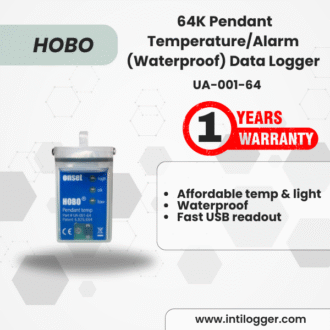 HOBO Alat Perekam Data Pencatat Data Suhu dan Alarm Tahan Air 64K Model Gantungan 64K Pendant Temperature/Alarm (Waterproof) Data Logger UA-001-64