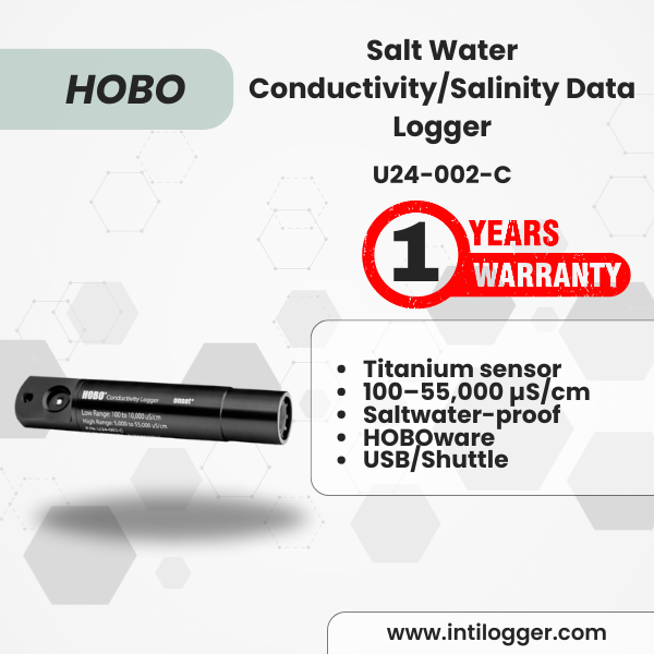HOBO Alat Pengukur Data Salt Water Conductivity/Salinity Data Logger U24-002-C