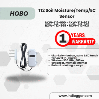 HOBO Alat Perekam Data T12 Soil Moisture/Temp/EC Sensor RXW-T12-868