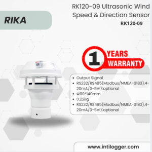 Rika Sensor Kecepatan & Arah Angin Ultrasonik RK120-09 Ultrasonic Sensor | Wind Speed & Direction Sensor