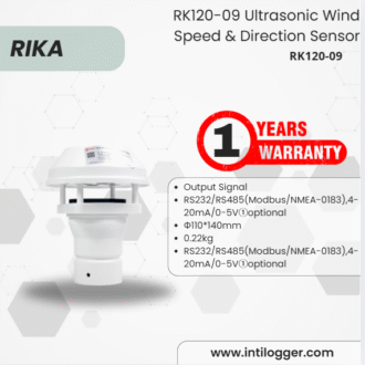 Rika Sensor Kecepatan & Arah Angin Ultrasonik RK120-09 Ultrasonic Sensor | Wind Speed & Direction Sensor