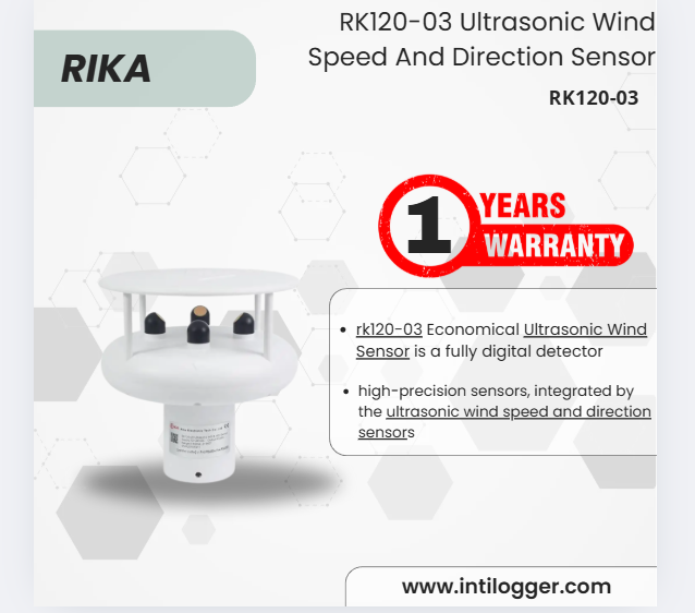 Rika RK120-03 Ultrasonic Wind Speed And Direction Sensor | Sensor Kecepatan dan Arah Angin Ultrasonik