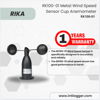 Rika Sensor Kecepatan Angin Logam (Cup Anemometer) RK100-01 Metal Wind Speed Sensor Cup Anemometer