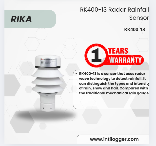 Rika Sensor Curah Hujan Radar RK400-13 Radar Rainfall Sensor