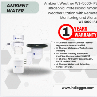 Ambient Weather Alat Perekam Data Cuaca WS-5000-IP3 Ultrasonic Professional Smart Weather Station with Remote Monitoring and Alerts