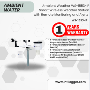 Ambient Weather Alat Perekam Data Cuaca WS-1553-IP Smart Wireless Weather Station with Remote Monitoring and Alerts