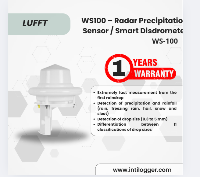 WS100 – Radar Precipitation Sensor / Smart Disdrometer
