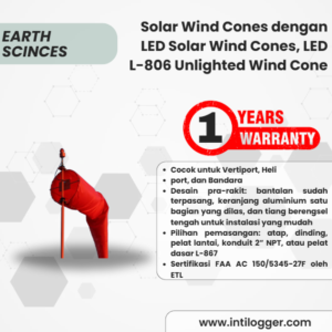 ADB SAFEGATE SWCS – Solar Wind Cones dengan LED Solar Wind Cones, LED L-806 Unlighted Wind Cone
