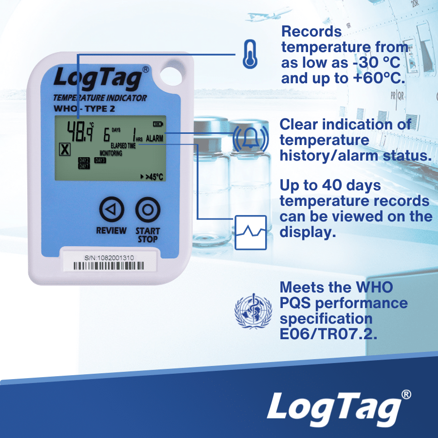 LogTag Alat Perekam Data Suhu Data Logger TIC20 WHO - Gambar 4