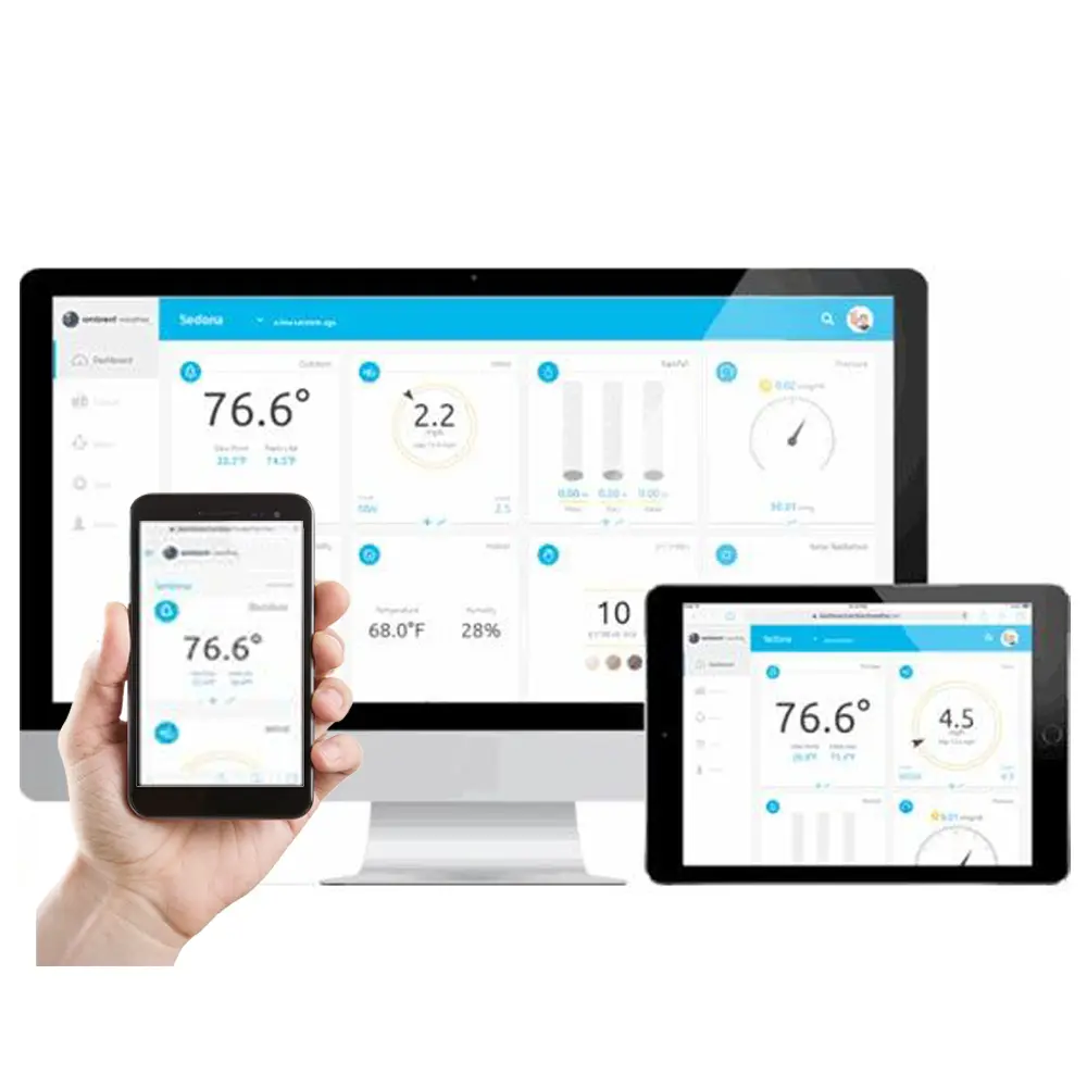 Alat Perekam Data Cuaca Ambient Weather WS-5050 Ultrasonic Professional Smart Weather Station - No Rain Collector - Gambar 4