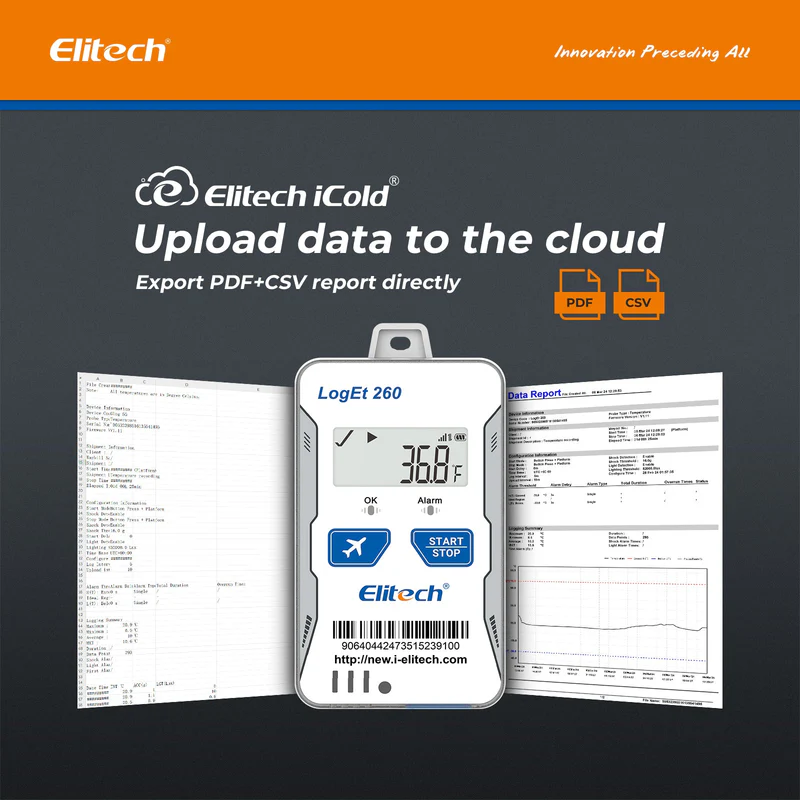 Elitech Alat Perekam Data LogEt 260-TH | Data Logger Suhu & Kelembapan Real-Time 4G GPS dengan SIM Card & Cloud Storage - Gambar 7