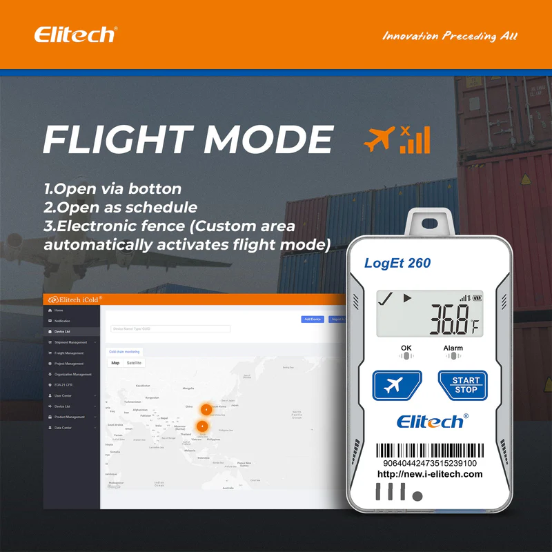 Elitech Alat Perekam Data LogEt 260-TH | Data Logger Suhu & Kelembapan Real-Time 4G GPS dengan SIM Card & Cloud Storage - Gambar 6