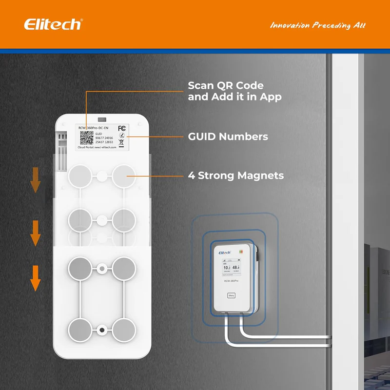 Elitech Alat Perekam Data RCW-360Pro-DC | Alat Pencatat Data Suhu, Kelembapan, dan CO2 Real-Time 4G/WiFi, Kapasitas 100.000 Titik, Dual Channel, Cloud Storage - Gambar 7
