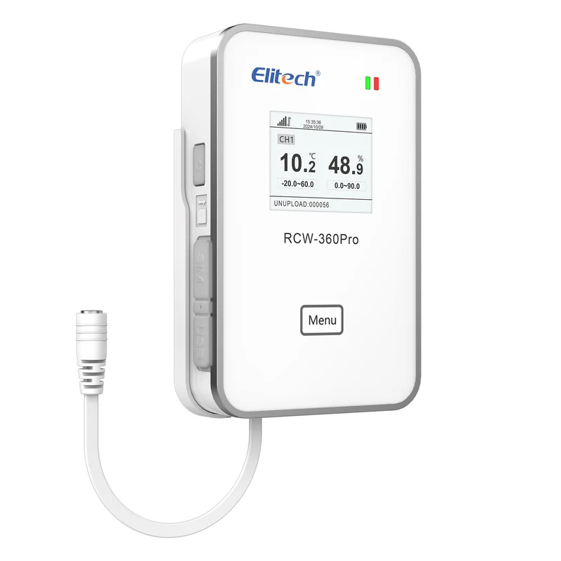 Elitech Alat Perekam Data RCW-360Pro-SC Monitor Suhu & Kelembapan IoT 4G Wireless Real-Time, Data Logger Digital dengan Penyimpanan Cloud/APP & Saluran Ekspansi Eksternal (Butuh Probe) - Gambar 2