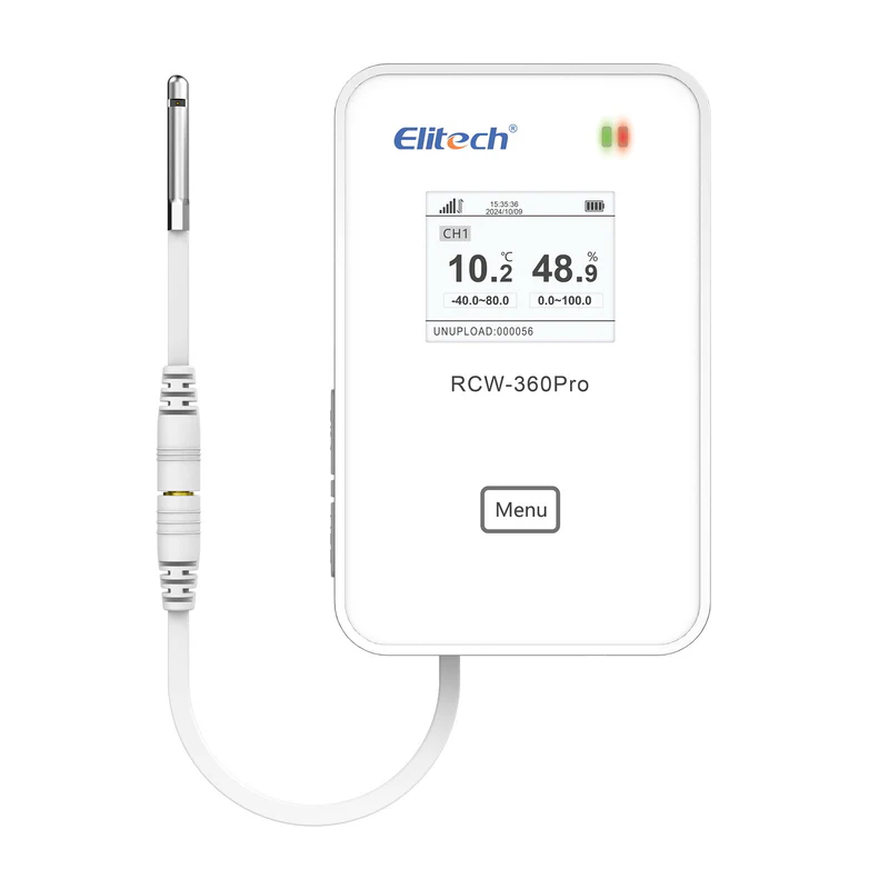 Elitech Alat Perekam Data RCW-360Pro-SC Monitor Suhu & Kelembapan IoT 4G Wireless Real-Time, Data Logger Digital dengan Penyimpanan Cloud/APP & Saluran Ekspansi Eksternal (Butuh Probe) - Gambar 9