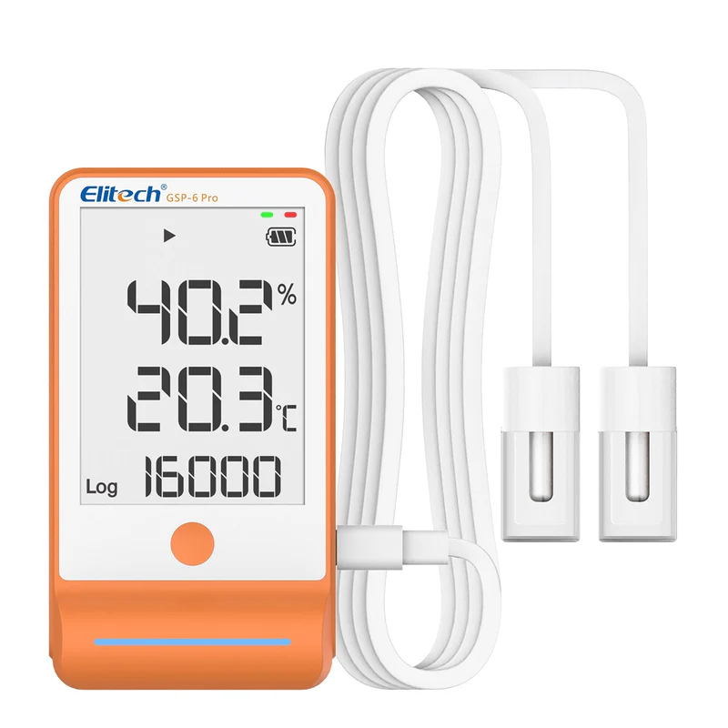 Elitech Alat Perekam Data GSP-6G TDE Data Logger Suhu & Kelembaban Digital untuk Kulkas Apotek & Vaksin dengan Monitor Suhu - Gambar 7