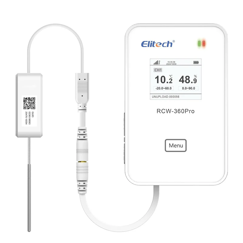 Elitech RCW-360Pro【One Ultra-Low Temperature Probe】Probe Length: 3m(9.9ft). Measuring Range: -200~150℃(-328~302℉), Accuracy: ±0.5℃(0.9℉), PT100IIC-TLE-R - Gambar 6