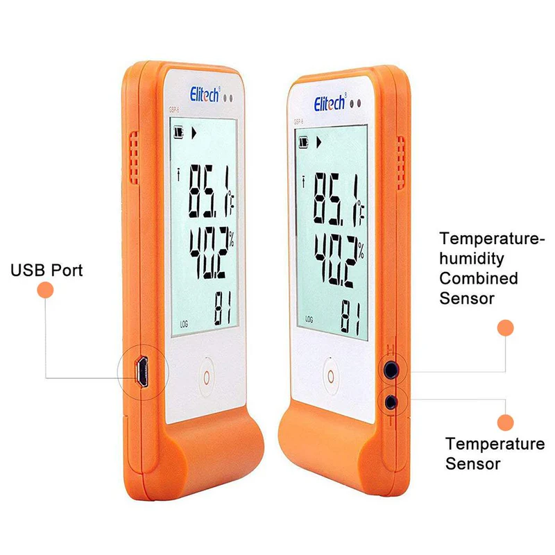 Elitech Alat Perekam Data GSP-6 PTE Data Logger Suhu Ultra Rendah Digital -85℃ hingga 150℃, Kapasitas 16.000 Titik - Gambar 4