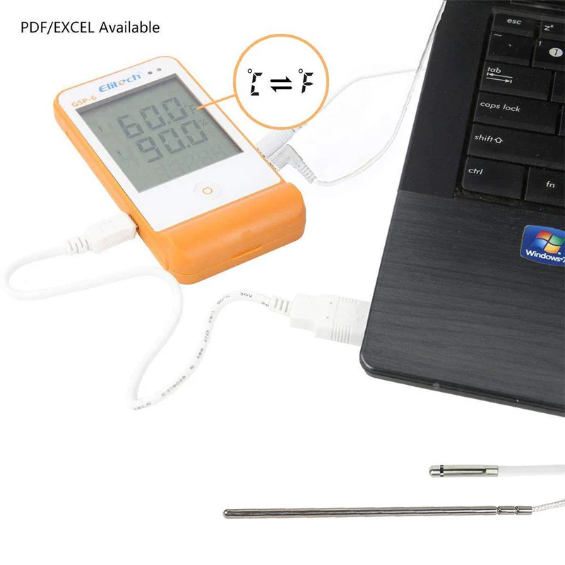 Elitech Alat Perekam Data GSP-6 PTE Data Logger Suhu Ultra Rendah Digital -85℃ hingga 150℃, Kapasitas 16.000 Titik - Gambar 5